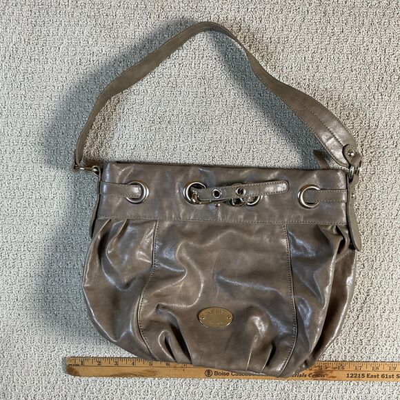 Nine West Taupe Faux Leather Slouchy Shoulder Bag‎ - Picture 1 of 6